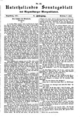 Regensburger Morgenblatt. Unterhaltendes Sonntagsblatt des Regensburger Morgenblattes (Regensburger Morgenblatt) Sonntag 9. Juni 1861