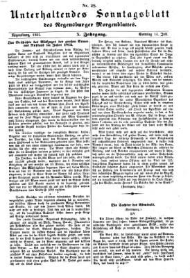 Regensburger Morgenblatt. Unterhaltendes Sonntagsblatt des Regensburger Morgenblattes (Regensburger Morgenblatt) Sonntag 14. Juli 1861