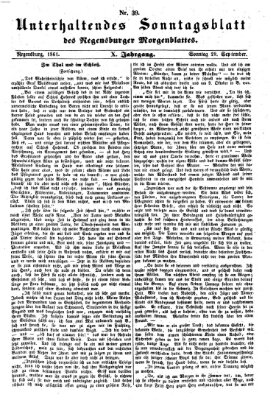 Regensburger Morgenblatt. Unterhaltendes Sonntagsblatt des Regensburger Morgenblattes (Regensburger Morgenblatt) Sonntag 29. September 1861