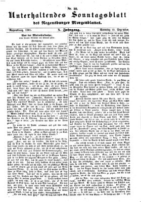 Regensburger Morgenblatt. Unterhaltendes Sonntagsblatt des Regensburger Morgenblattes (Regensburger Morgenblatt) Sonntag 15. Dezember 1861