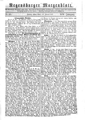 Regensburger Morgenblatt Freitag 10. Januar 1862