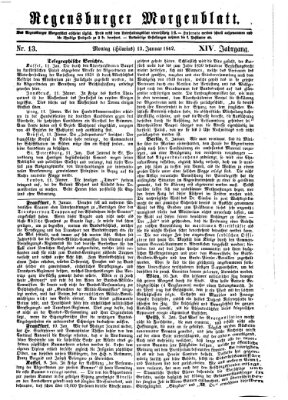 Regensburger Morgenblatt Montag 13. Januar 1862