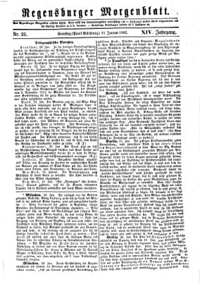 Regensburger Morgenblatt Samstag 25. Januar 1862