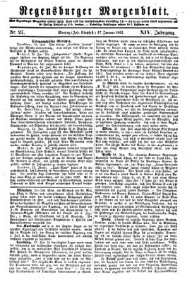 Regensburger Morgenblatt Montag 27. Januar 1862