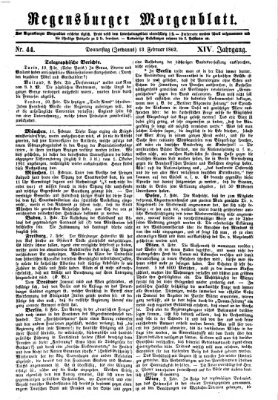 Regensburger Morgenblatt Donnerstag 13. Februar 1862