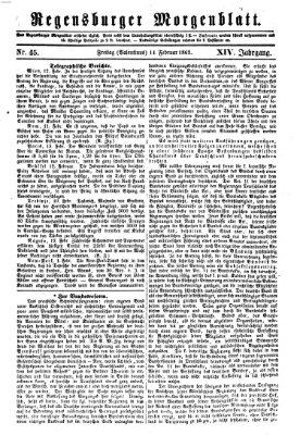 Regensburger Morgenblatt Freitag 14. Februar 1862