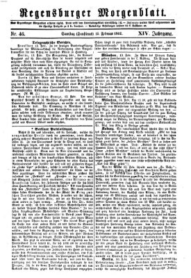 Regensburger Morgenblatt Samstag 15. Februar 1862