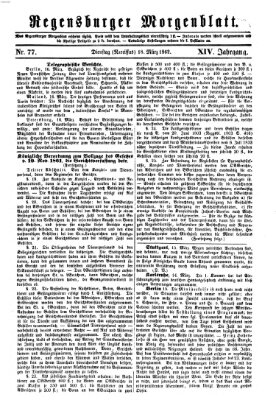 Regensburger Morgenblatt Dienstag 18. März 1862