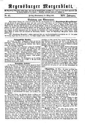 Regensburger Morgenblatt Freitag 28. März 1862