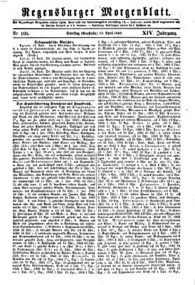 Regensburger Morgenblatt Dienstag 15. April 1862