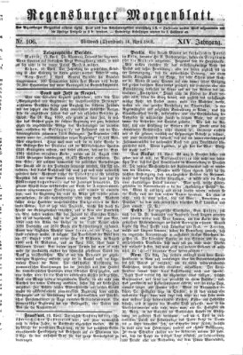 Regensburger Morgenblatt Mittwoch 16. April 1862