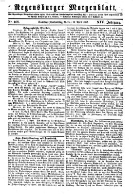 Regensburger Morgenblatt Samstag 19. April 1862