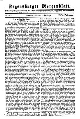 Regensburger Morgenblatt Donnerstag 24. April 1862