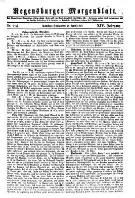 Regensburger Morgenblatt Samstag 26. April 1862