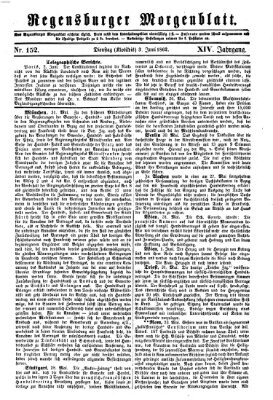 Regensburger Morgenblatt Dienstag 3. Juni 1862