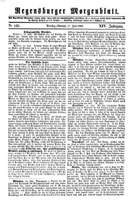 Regensburger Morgenblatt Dienstag 17. Juni 1862