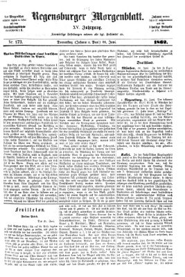 Regensburger Morgenblatt Donnerstag 26. Juni 1862