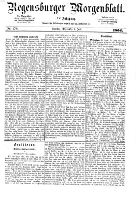 Regensburger Morgenblatt Dienstag 1. Juli 1862