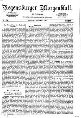 Regensburger Morgenblatt Donnerstag 3. Juli 1862