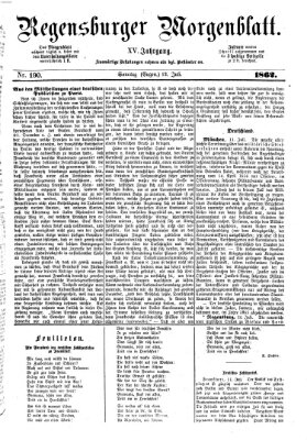 Regensburger Morgenblatt Sonntag 13. Juli 1862