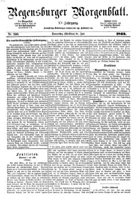 Regensburger Morgenblatt Donnerstag 24. Juli 1862