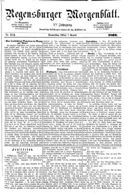 Regensburger Morgenblatt Donnerstag 7. August 1862