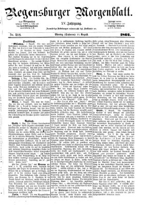 Regensburger Morgenblatt Montag 11. August 1862