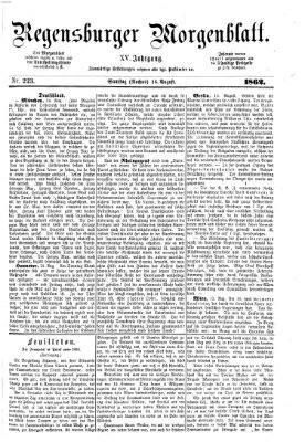 Regensburger Morgenblatt Samstag 16. August 1862