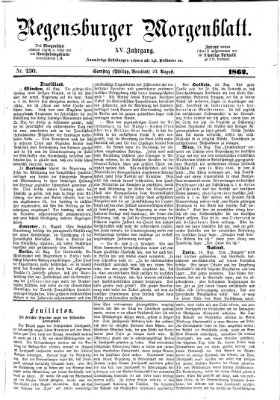 Regensburger Morgenblatt Samstag 23. August 1862