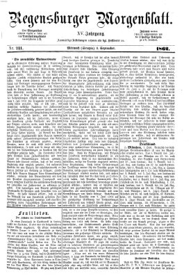 Regensburger Morgenblatt Mittwoch 3. September 1862