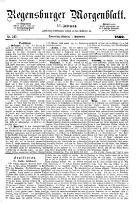 Regensburger Morgenblatt Donnerstag 4. September 1862