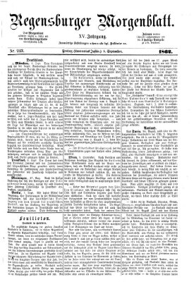 Regensburger Morgenblatt Freitag 5. September 1862