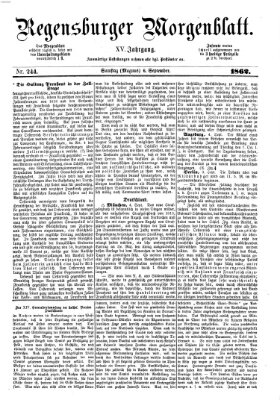 Regensburger Morgenblatt Samstag 6. September 1862