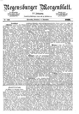 Regensburger Morgenblatt Donnerstag 11. September 1862