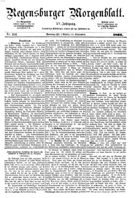 Regensburger Morgenblatt Sonntag 14. September 1862