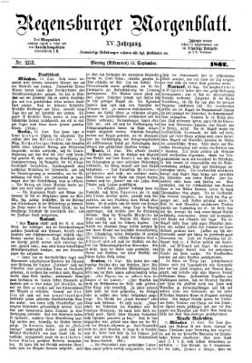 Regensburger Morgenblatt Montag 15. September 1862