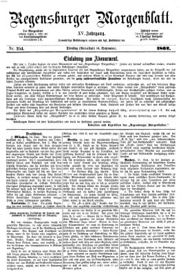 Regensburger Morgenblatt Dienstag 16. September 1862