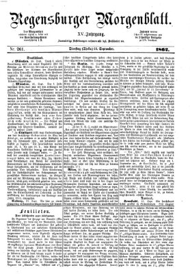 Regensburger Morgenblatt Dienstag 23. September 1862