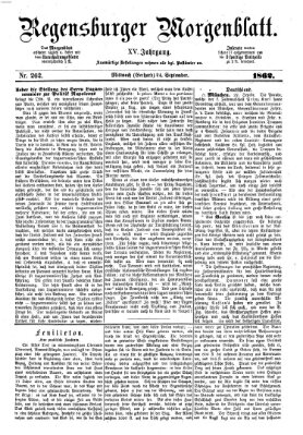 Regensburger Morgenblatt Mittwoch 24. September 1862