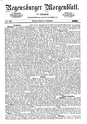 Regensburger Morgenblatt Montag 29. September 1862