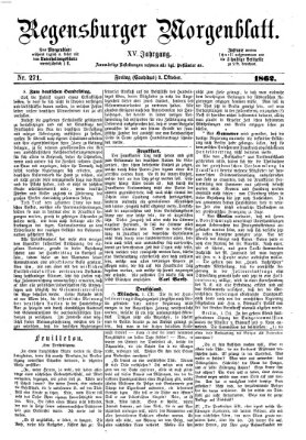 Regensburger Morgenblatt Freitag 3. Oktober 1862