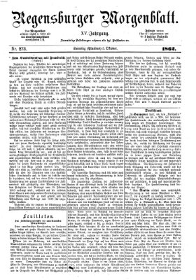 Regensburger Morgenblatt Sonntag 5. Oktober 1862