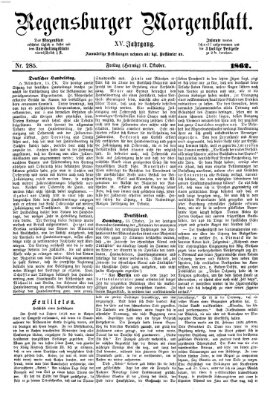 Regensburger Morgenblatt Freitag 17. Oktober 1862