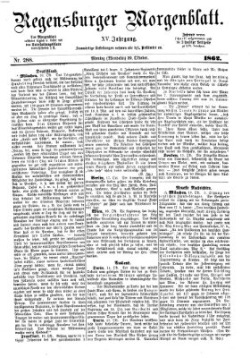 Regensburger Morgenblatt Montag 20. Oktober 1862