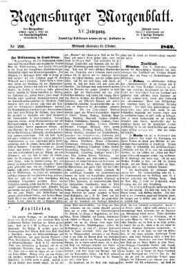 Regensburger Morgenblatt Mittwoch 22. Oktober 1862