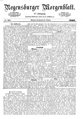 Regensburger Morgenblatt Samstag 25. Oktober 1862