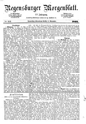 Regensburger Morgenblatt Donnerstag 13. November 1862