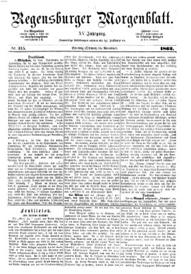 Regensburger Morgenblatt Sonntag 16. November 1862