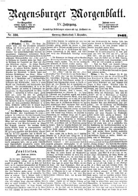 Regensburger Morgenblatt Sonntag 7. Dezember 1862