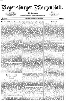 Regensburger Morgenblatt Mittwoch 17. Dezember 1862